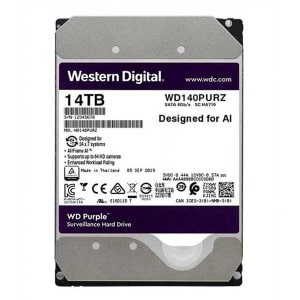 هارد دیسک اينترنال وسترن ديجيتال Purple مدل WD140PURZ ظرفيت 14 ترابايت