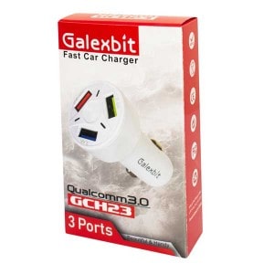 شارژر فندکی فست شارژ GALEXBIT مدل GCH23 همراه با کابل MICRO USB